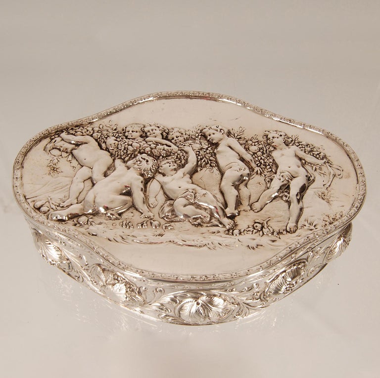 Hanau Silver Jewelry Box J.D.Schleissner and Sons Antique German Casket ...