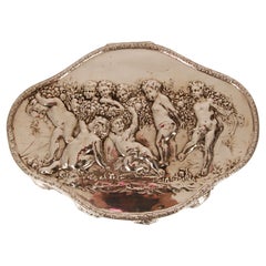 Hanau Silver Jewelry Box J.D.Schleissner and Sons Antique German Casket Putto