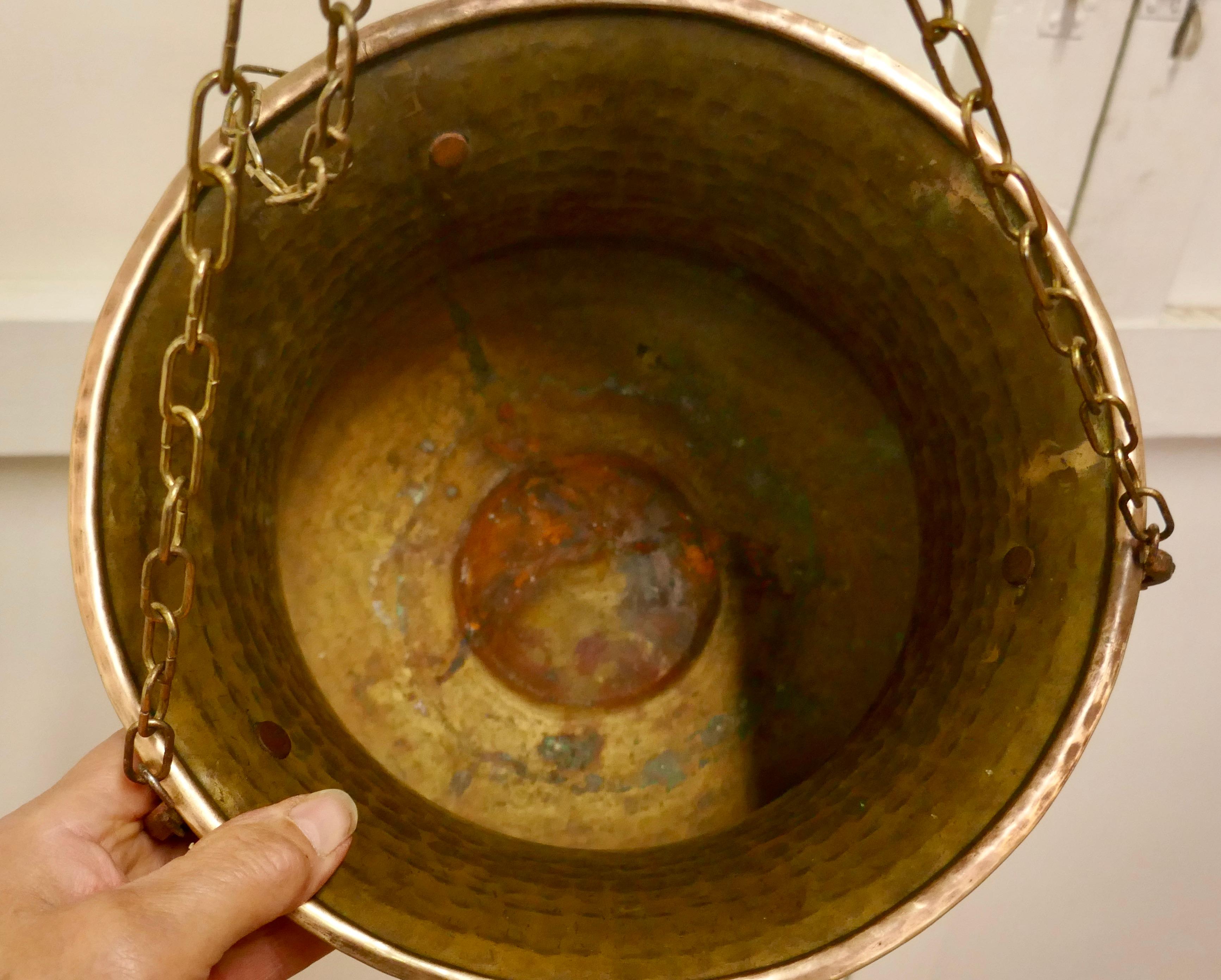 19th Century Hand Beaten Brass Cooking Pot, Cauldron  For Sale 1