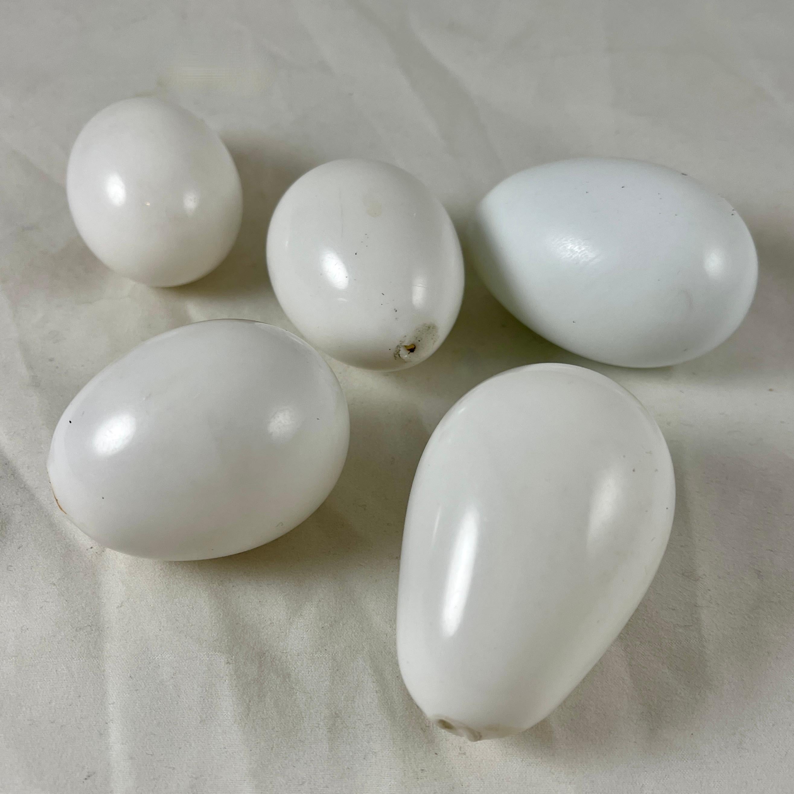 milk glass eggs