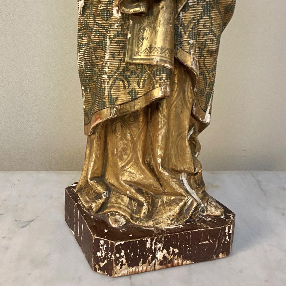 19th Century Hand Carved and Painted Madonna, circa 1860s 6