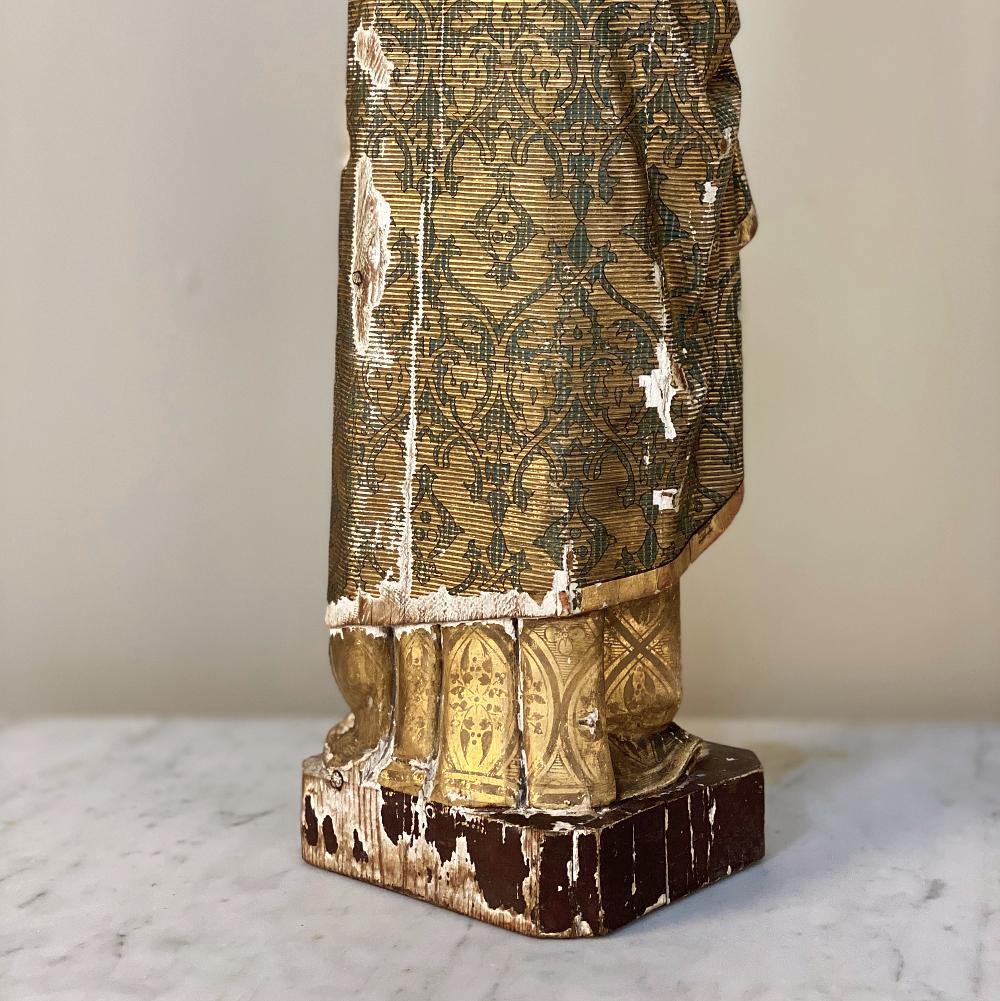 19th Century Hand Carved and Painted Madonna, circa 1860s 7