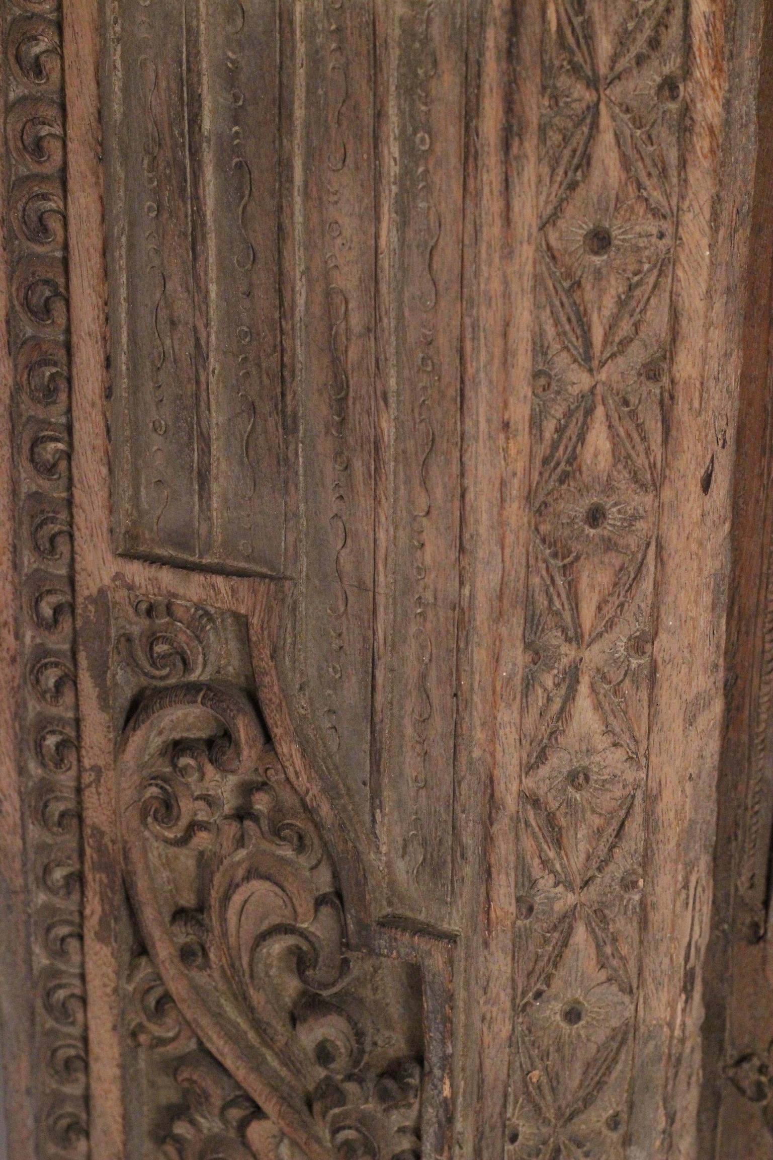 19th Century Hand Carved Balinese Temple Door 1