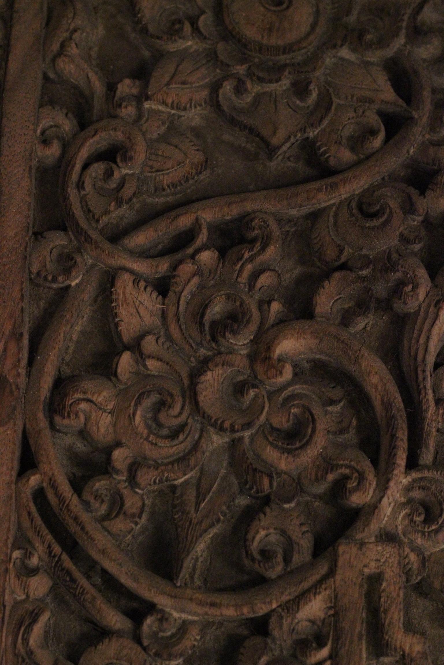 19th Century Hand Carved Balinese Temple Door 4