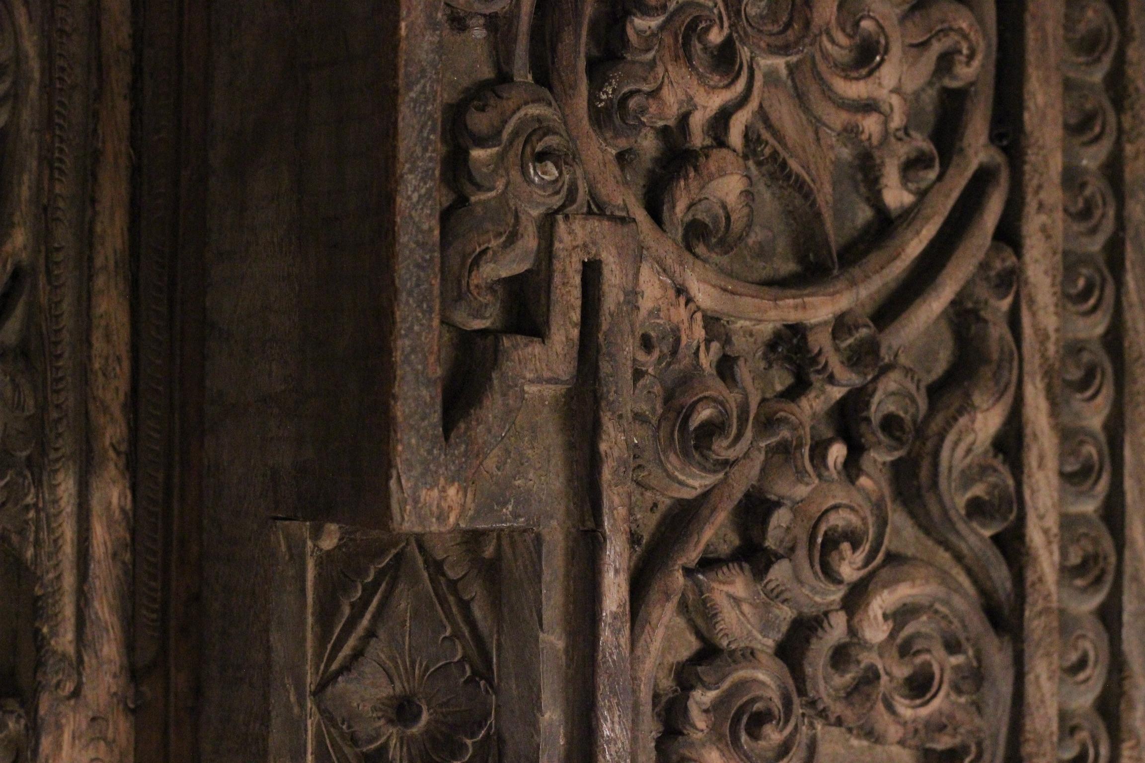 19th Century Hand Carved Balinese Temple Door 5