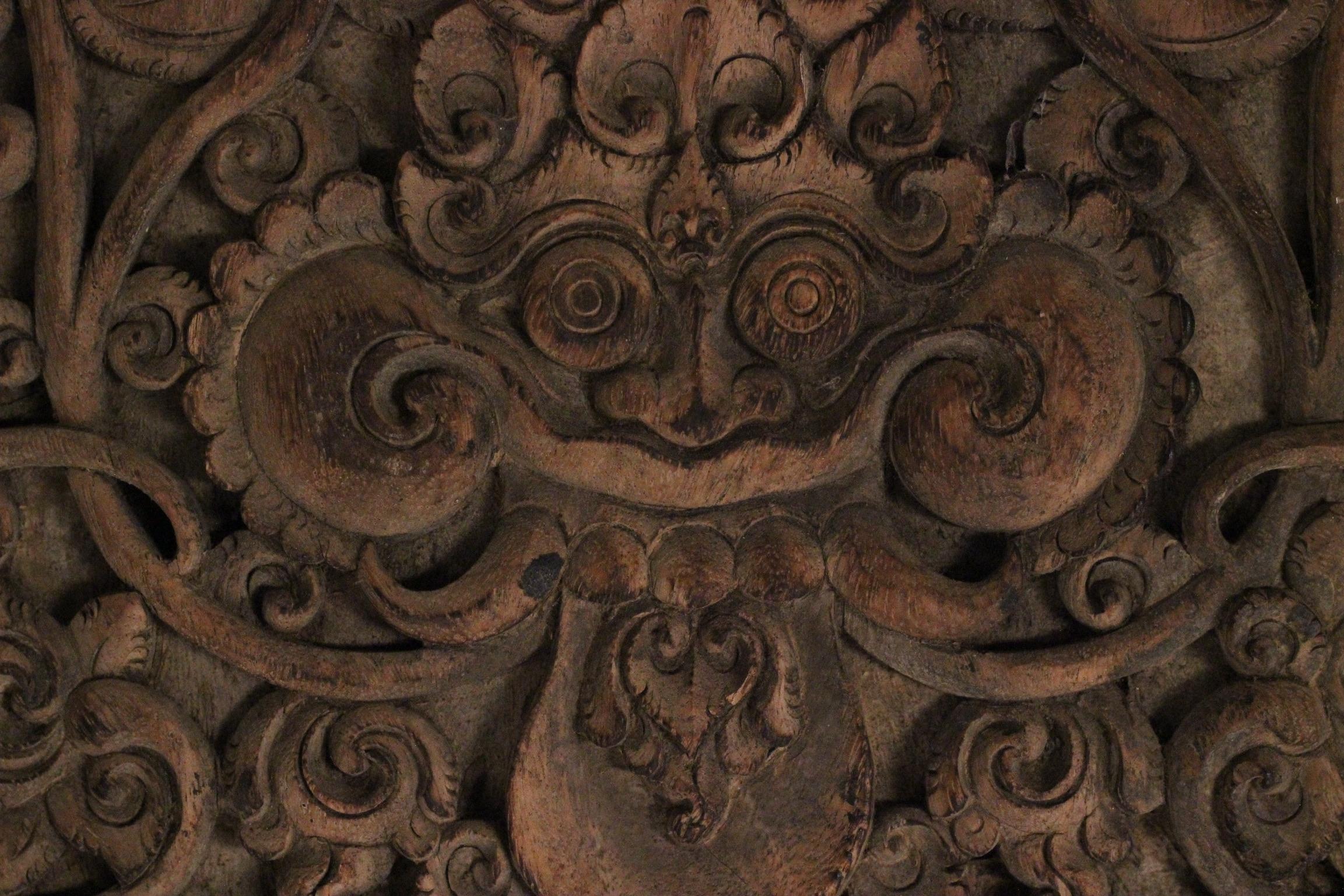 19th Century Hand Carved Balinese Temple Door 6