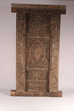 19th Century Hand Carved Balinese Temple Door
