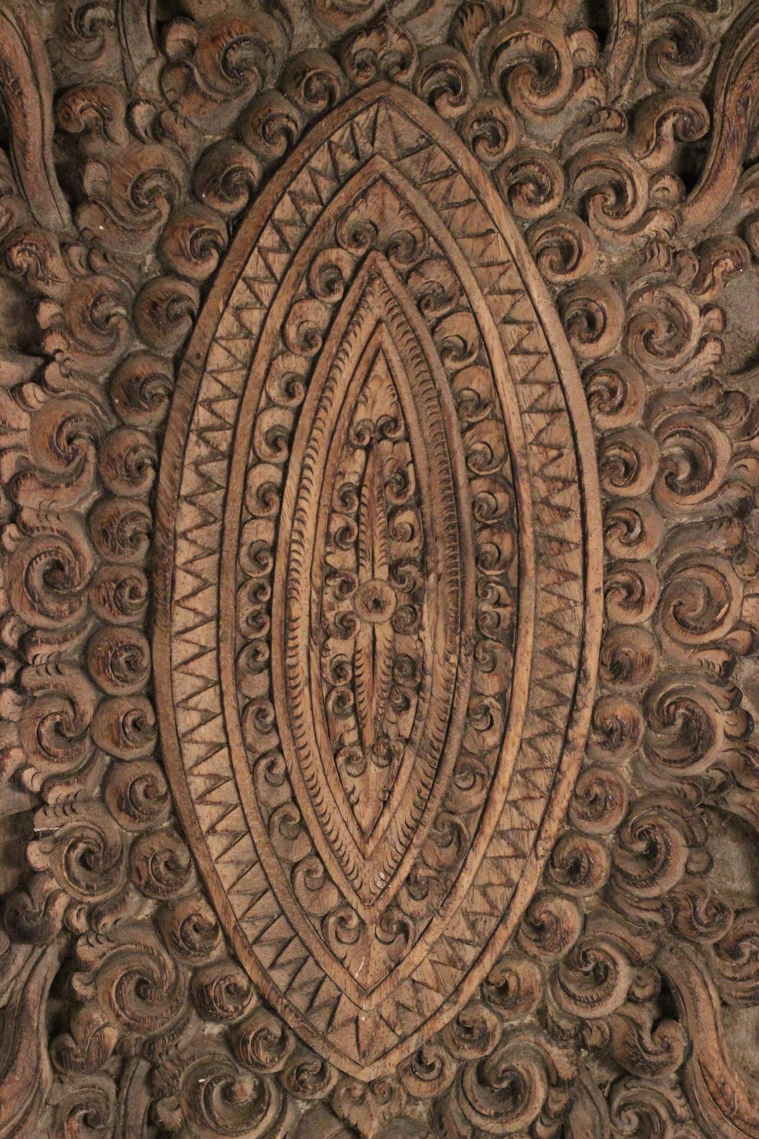 Hand-Carved 19th Century Hand Carved Balinese Temple Door