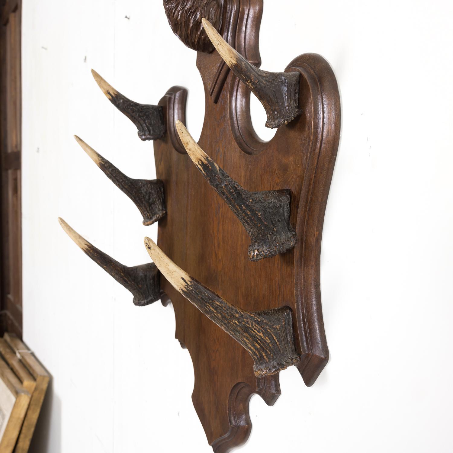 19th Century Hand Carved Black Forest Gun or Wall Rack 6