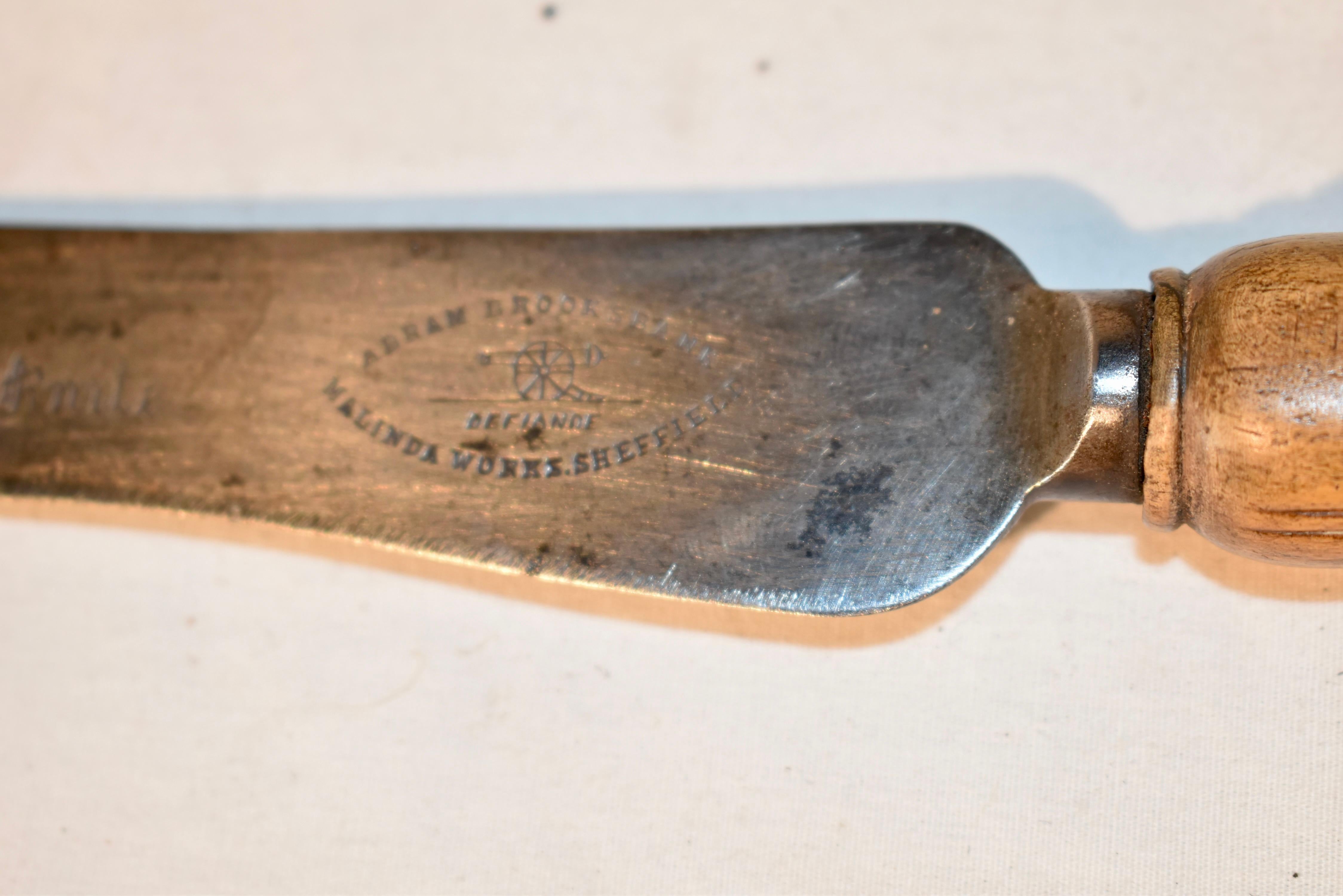 Handgeschnitztes Brotmesser aus dem 19. (Englisch) im Angebot