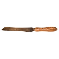 19th Century Hand-Carved Bread Knife