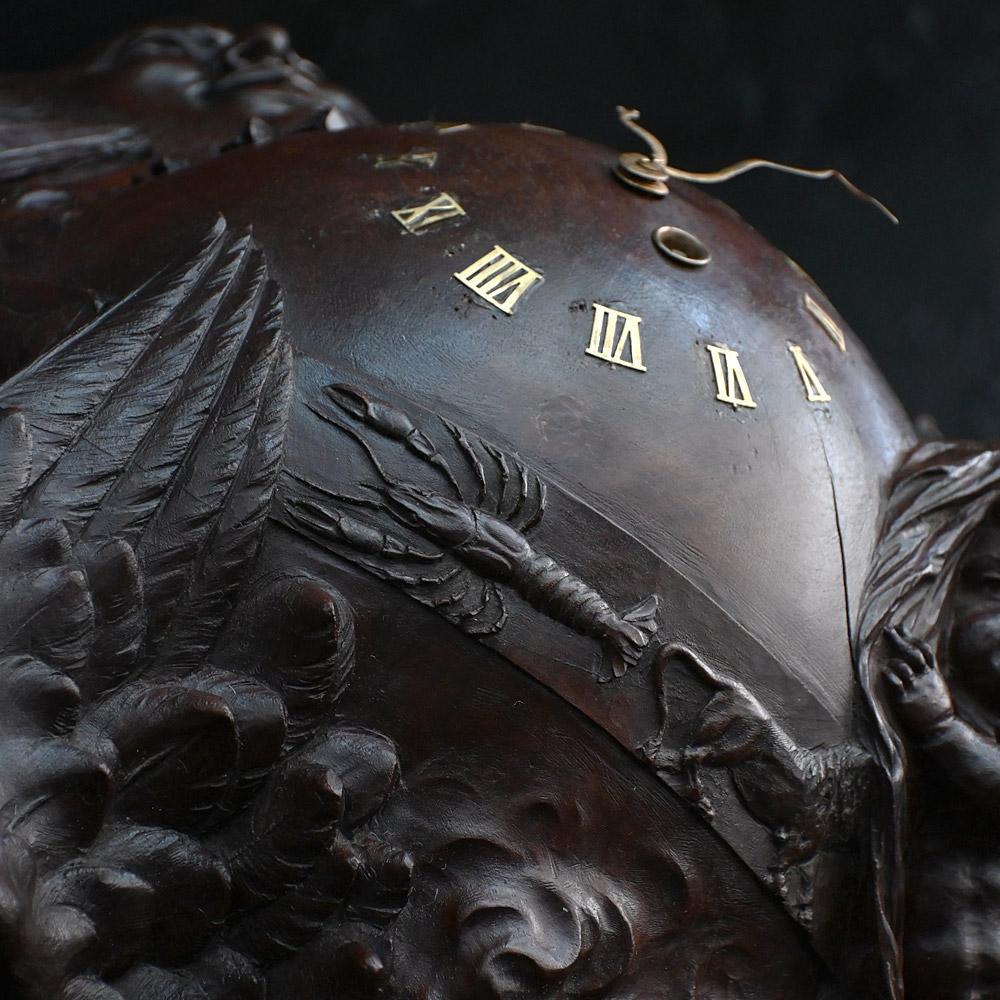 19th Century Hand Carved Clock of the Universe Château de Vitrey sur Mance For Sale 4