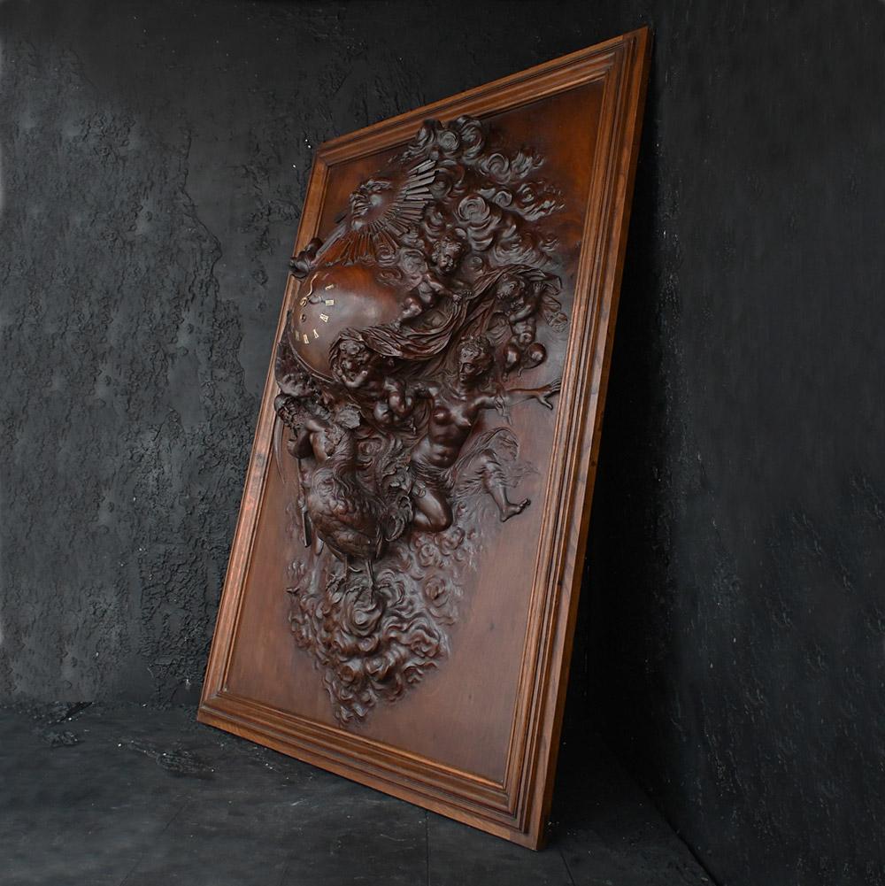 19th Century Hand Carved Clock of the Universe Château de Vitrey sur Mance For Sale 5