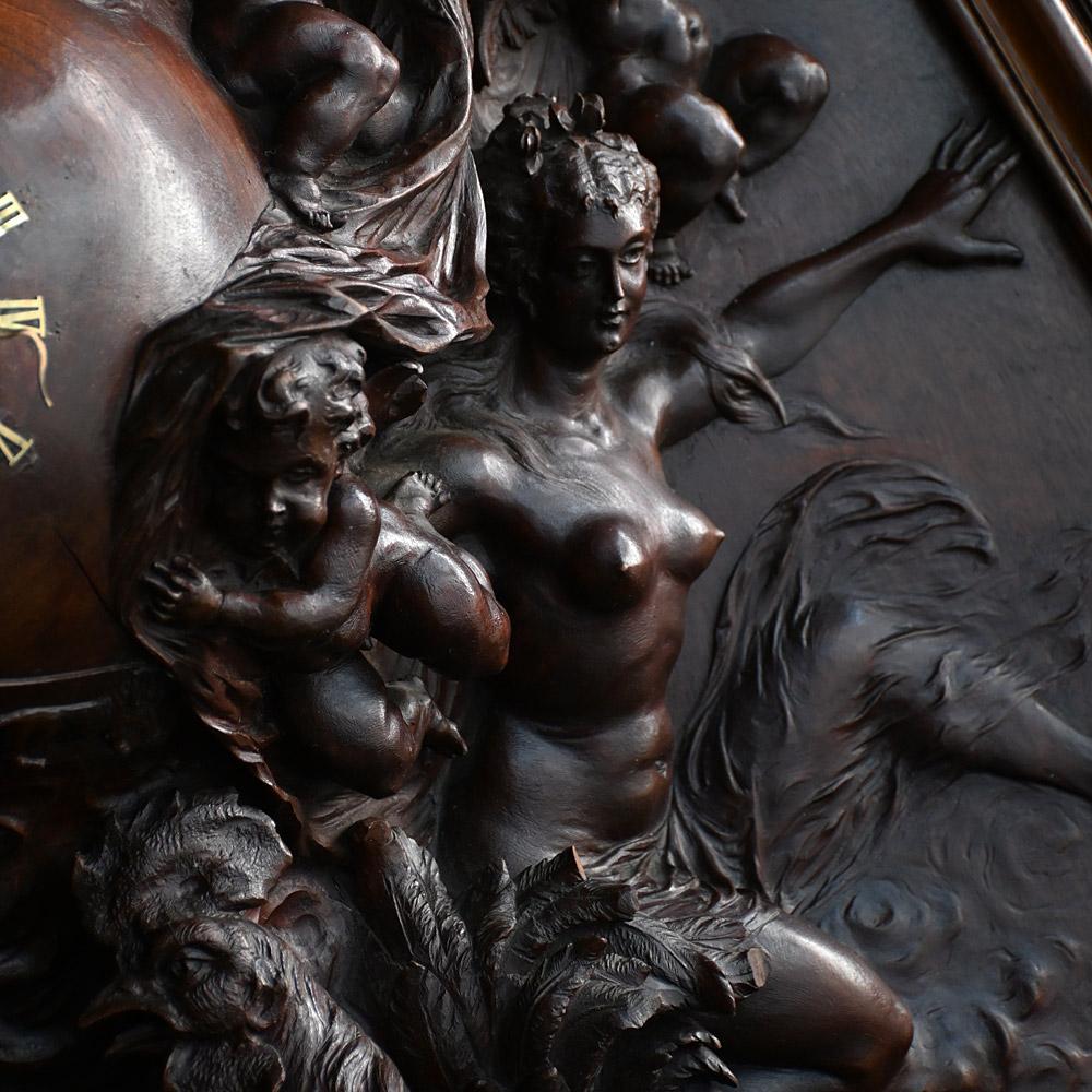 19th Century Hand Carved Clock of the Universe Château de Vitrey sur Mance For Sale 6