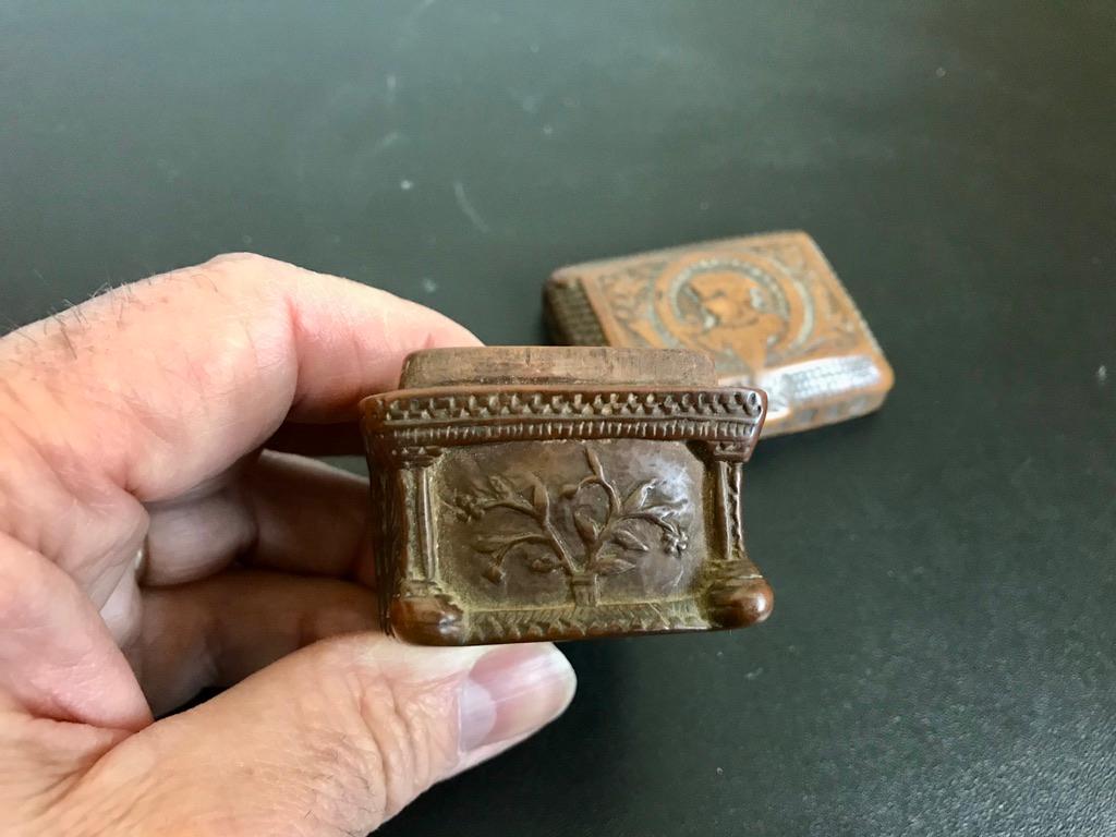 19th Century Hand Carved Coquilla Nut Tobacco Box 7