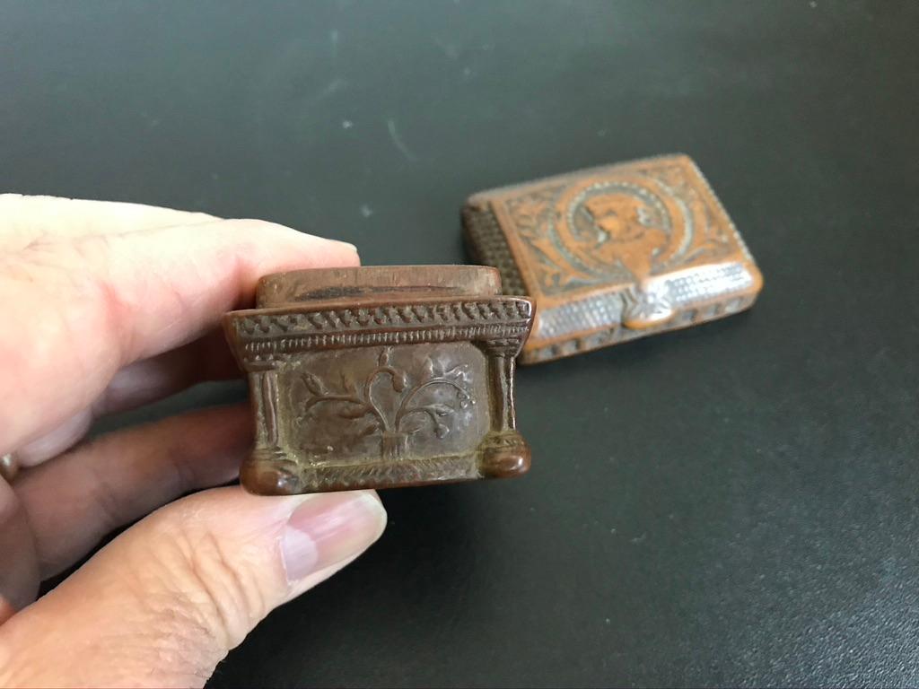 19th Century Hand Carved Coquilla Nut Tobacco Box 9