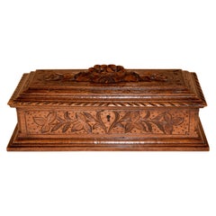 19th Century Hand Carved Dresser Box