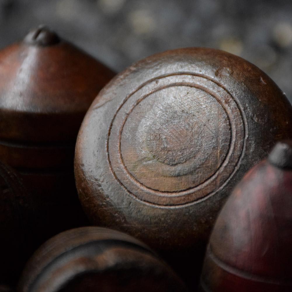 19th Century Hand Carved English Spinning Tops 2