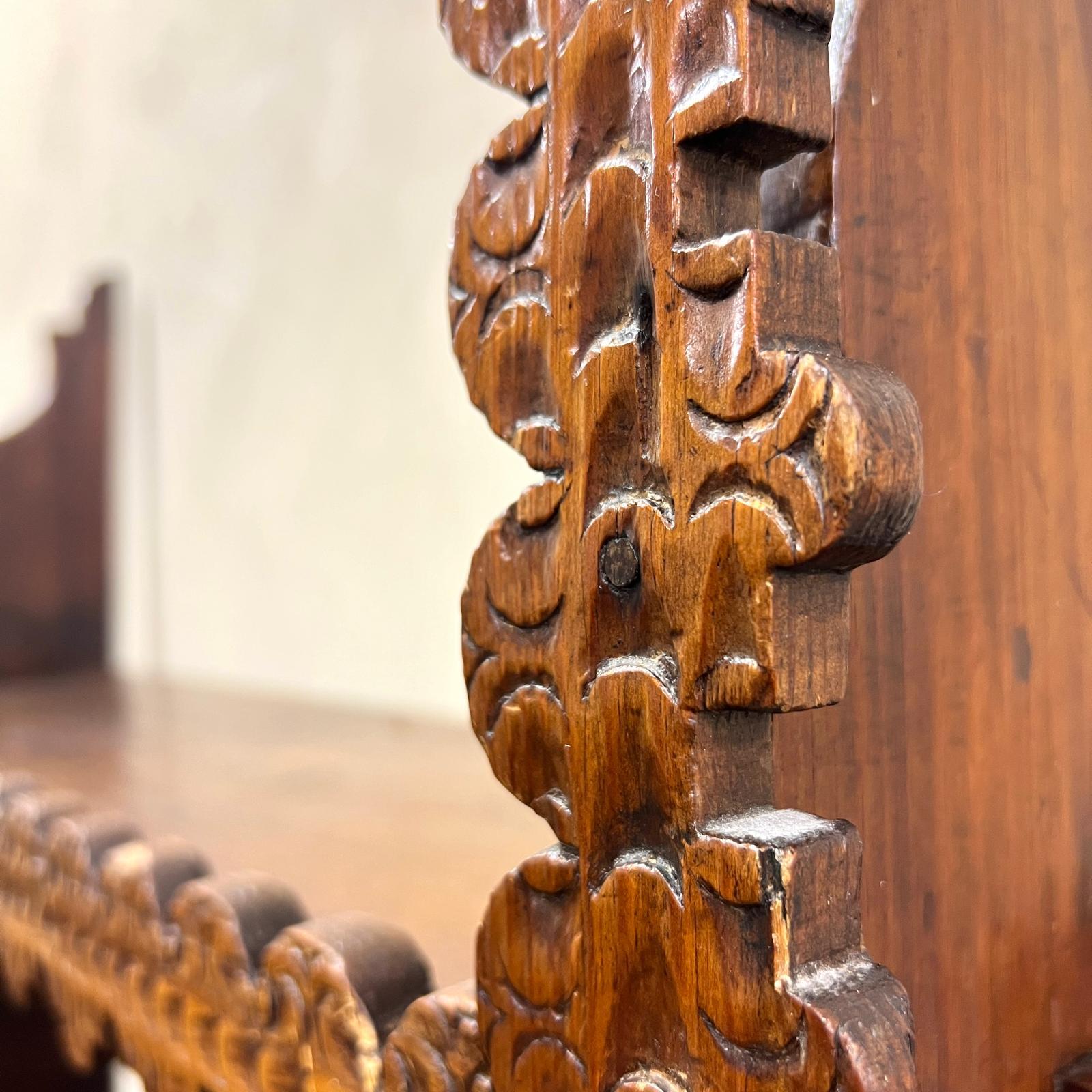 19th Century Hand Carved Etagere Bookcase Folk Art  4
