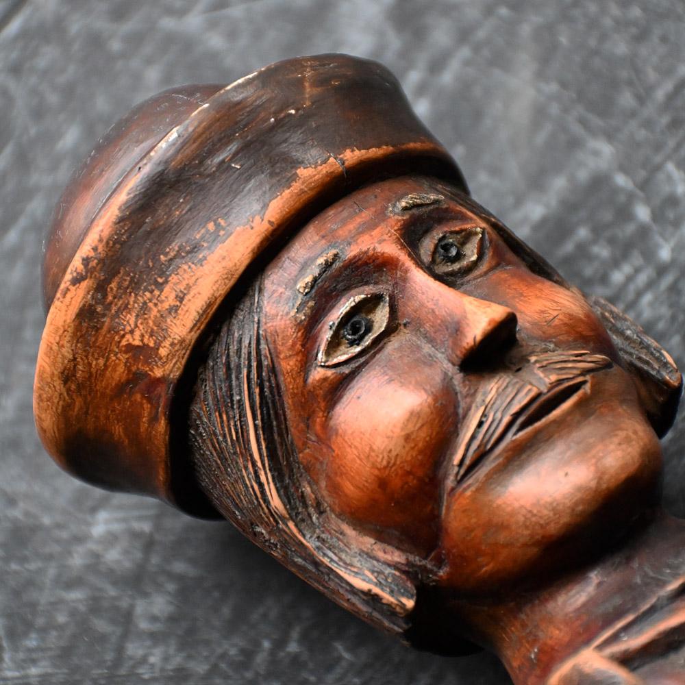 19th Century Hand Carved Folk Art Tyrolean Figure  For Sale 5