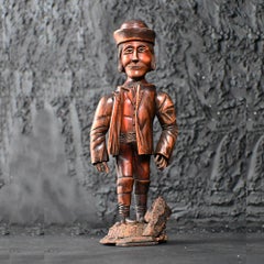 19th Century Hand Carved Folk Art Tyrolean Figure