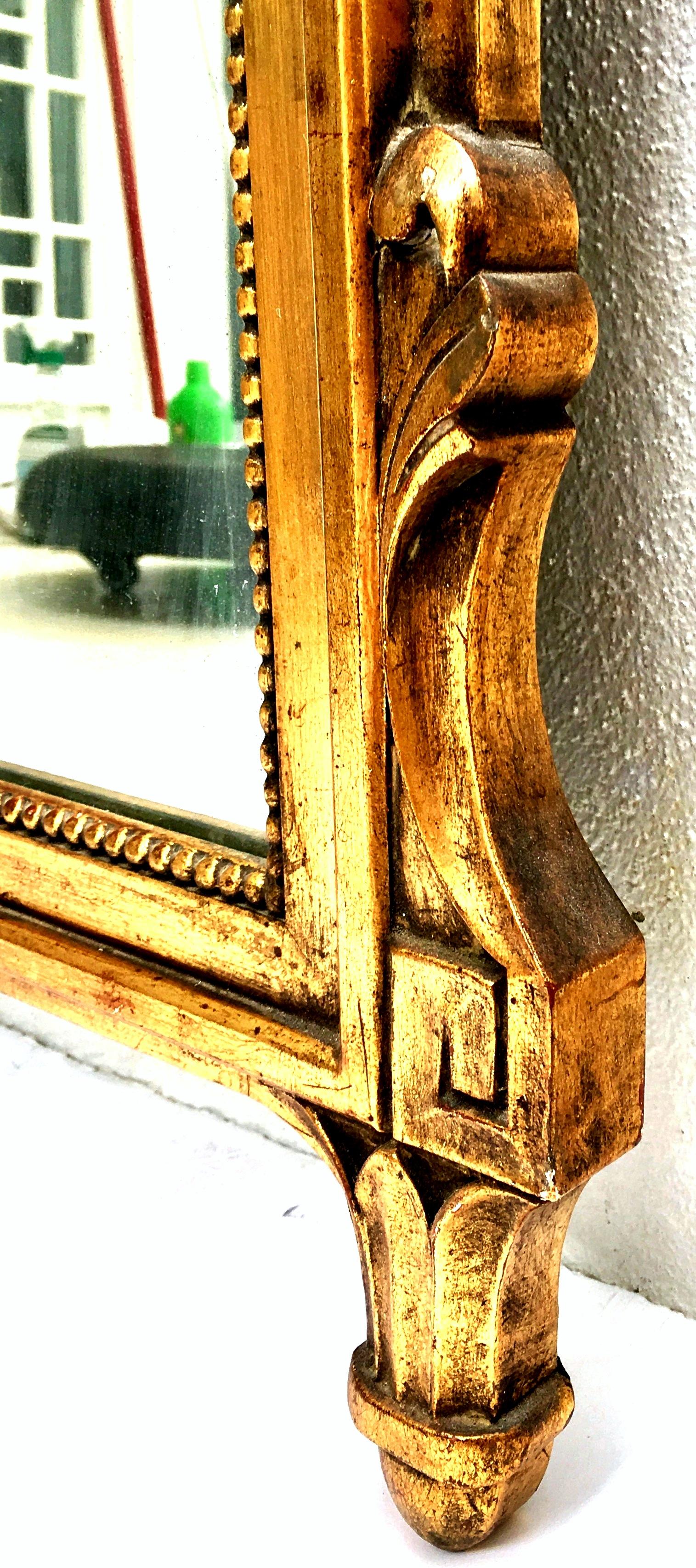 19th Century Hand Carved Gold Gilt Wood French Regency Style Full Length Mirror 7