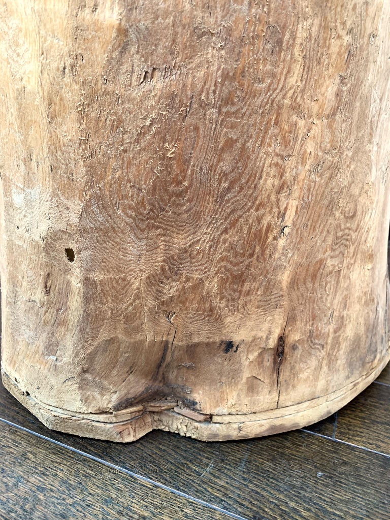 19th Century Hand-Carved Hornbeam Barrel For Sale 5