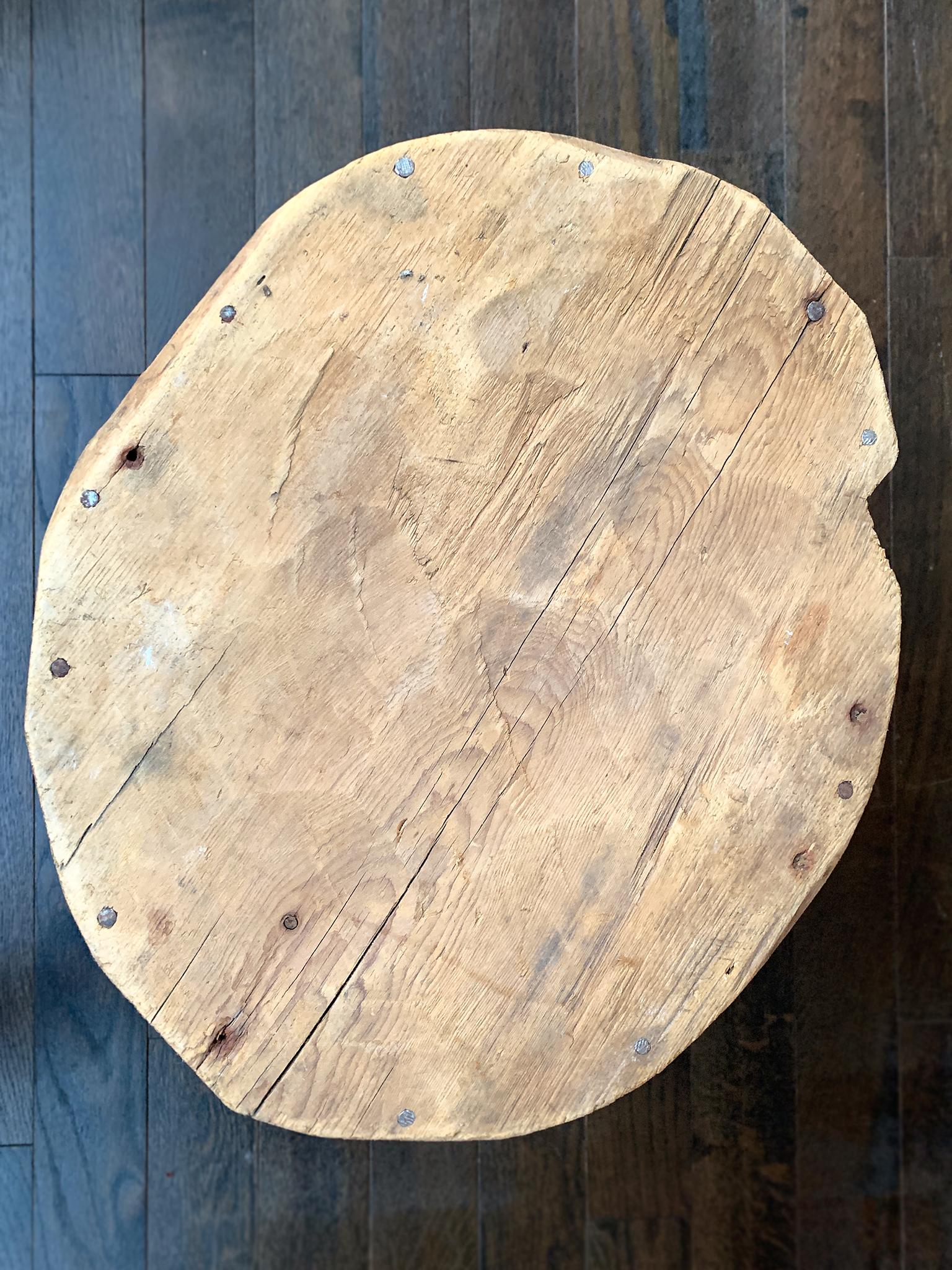 19th Century Hand-Carved Hornbeam Barrel 7