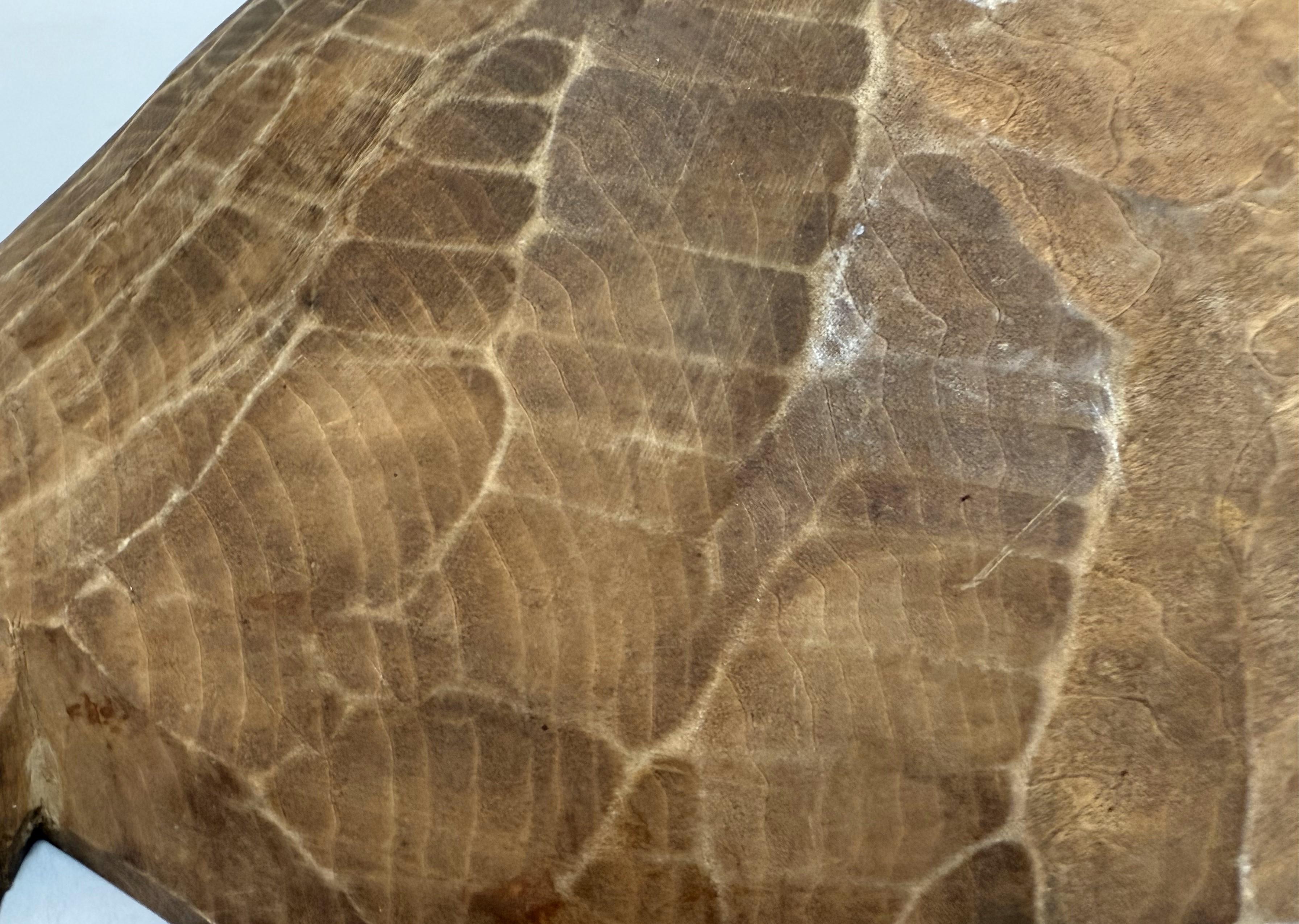 Handgeschnitzte italienische Schale aus Kastanienholz aus dem 19. (Holz) im Angebot
