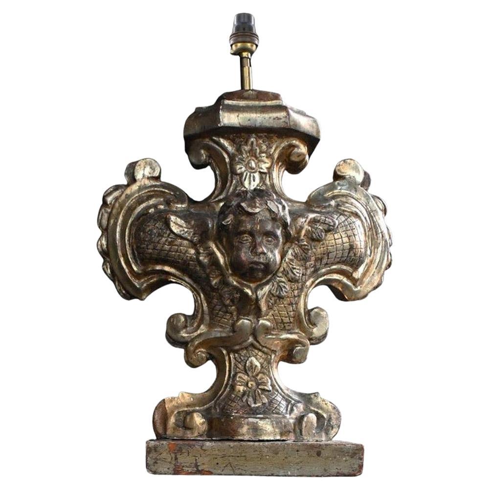 19th Century Hand Carved Italian Lamp