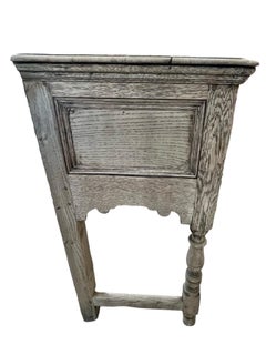 19th Century Hand-Carved Jacobean Bleached Oak Console Table