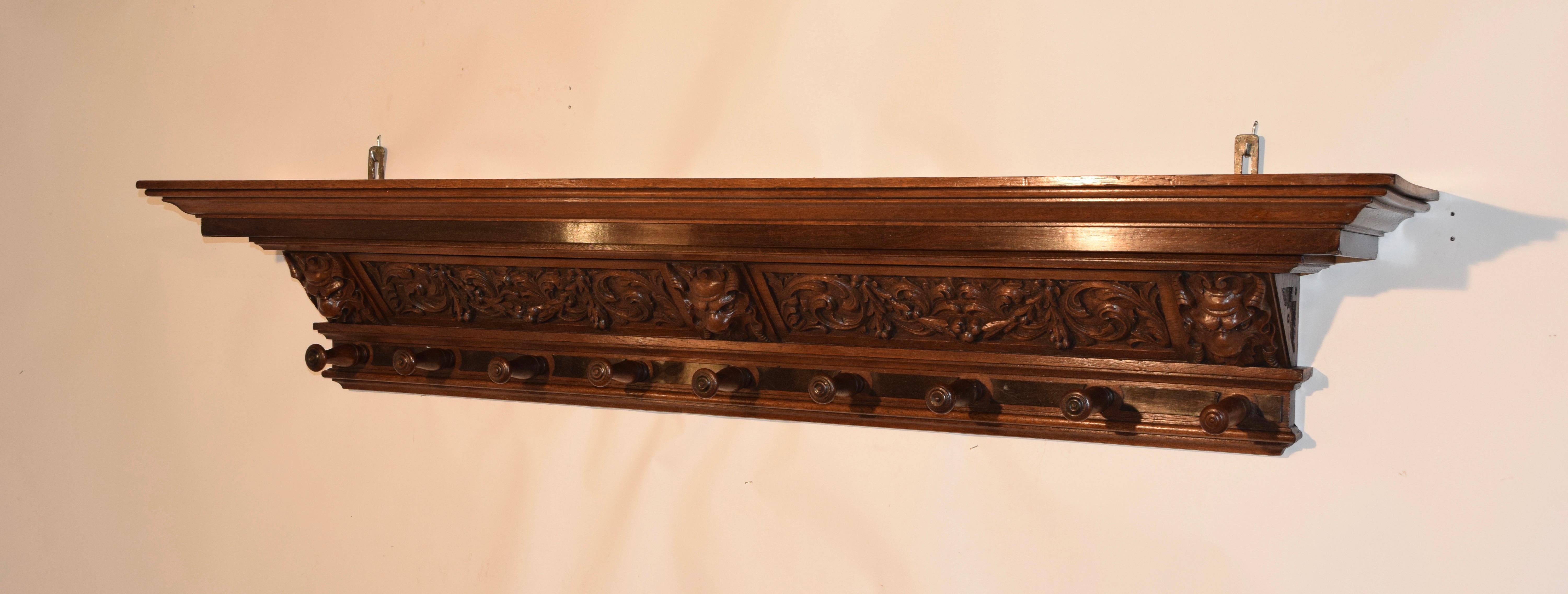 19th Century Hand Carved Mantle Shelf 3