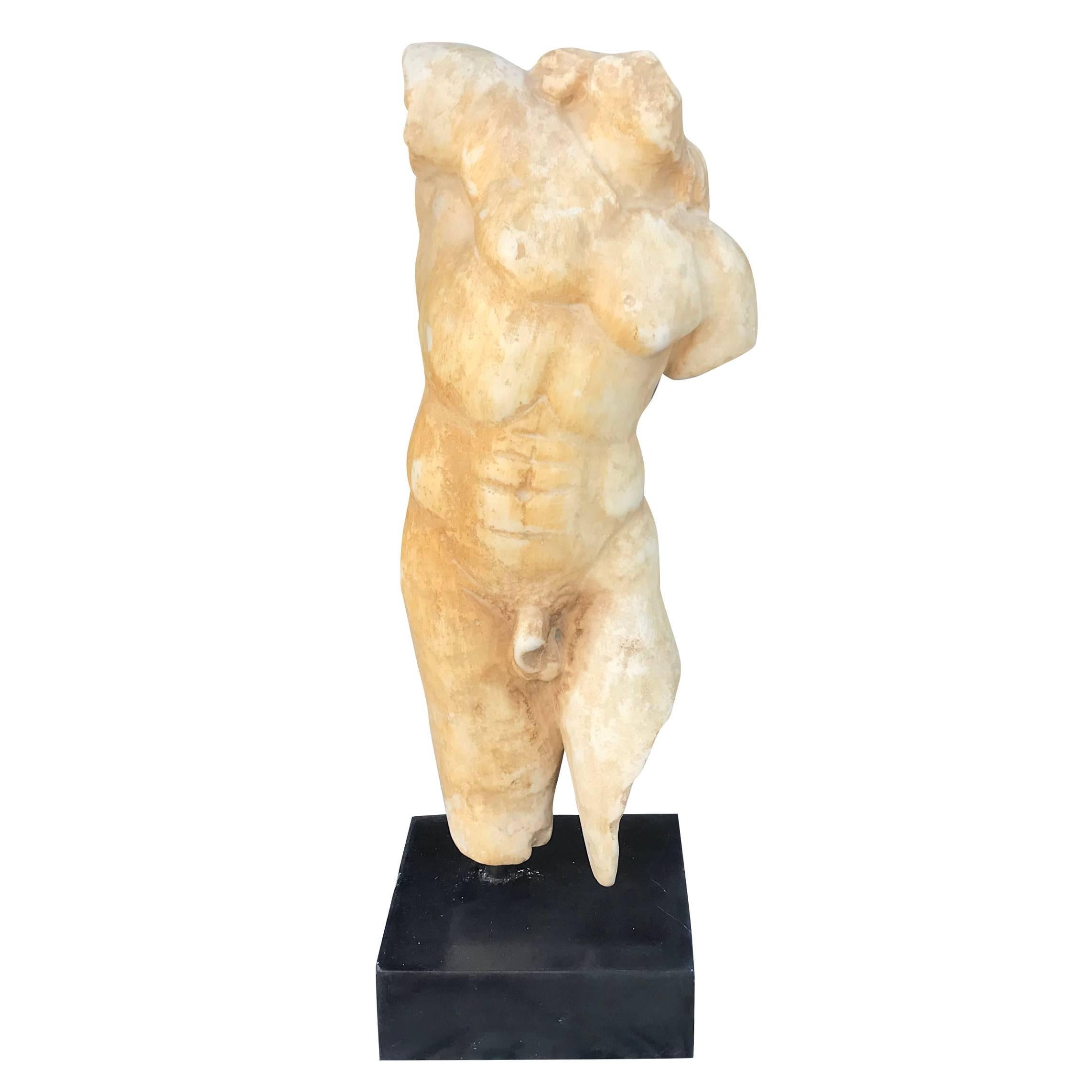 19th Century Hand-Carved Marble Torso