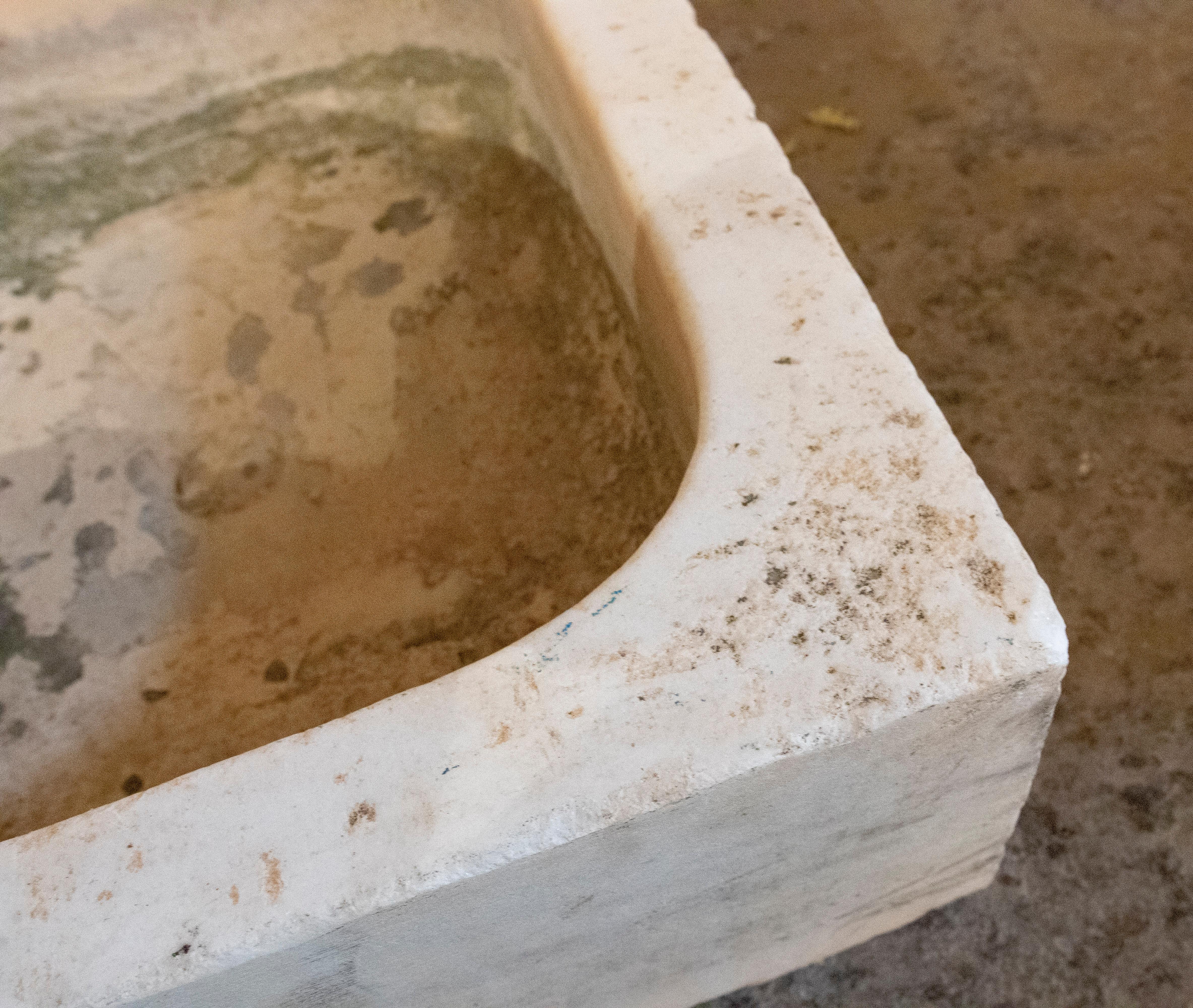 19th Century Hand-Carved Marble Washbasin For Sale 3
