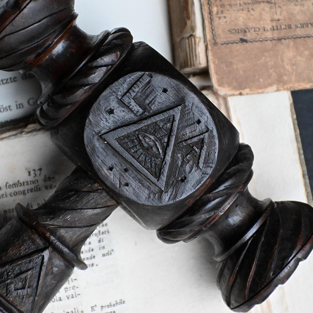 19th Century Hand Carved Masonic Gavel 2