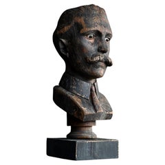 19th Century Hand Carved Opticians Display Shop Bust