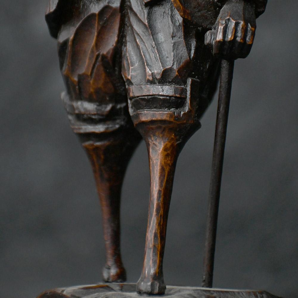Artisanat Figure de pirate du 19e siècle sculptée à la main en vente