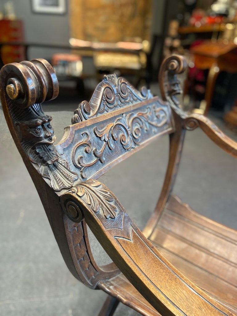 Fauteuil + Chaise Italienne De 1940 Par Iron Savonarola Dant