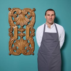 19th Century Hand Carved Scrolling Oak Decorative Panel