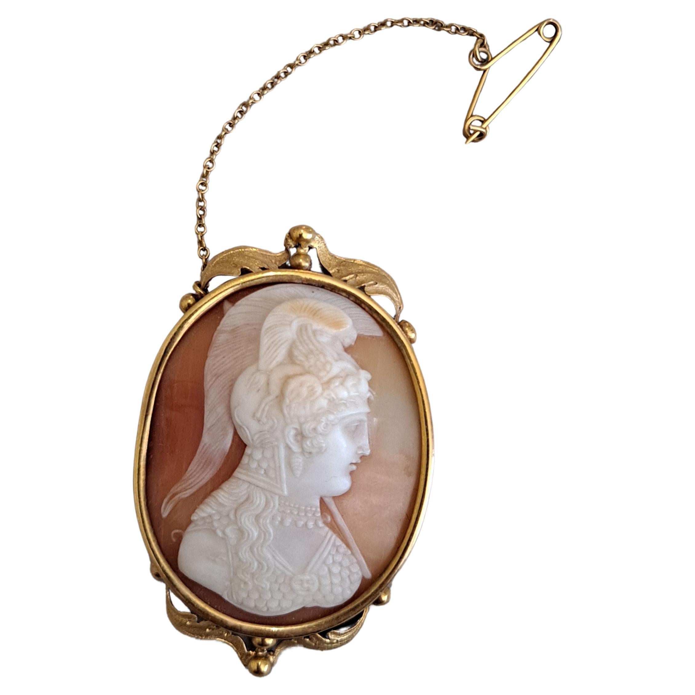 19th Century Hand-Carved Soldier Cameo