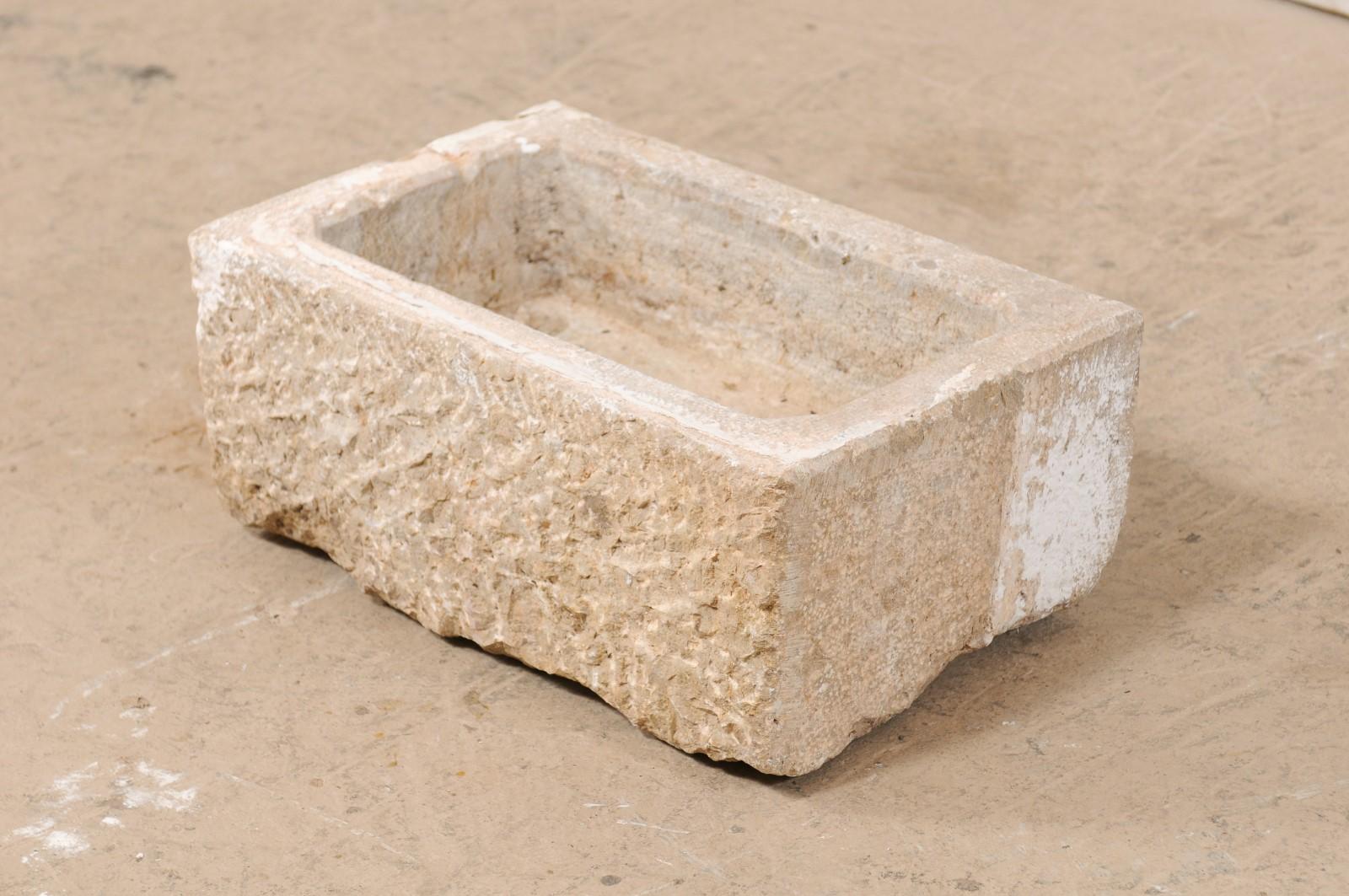 Spanish 19th Century Hand Carved Stone Trough from Spain