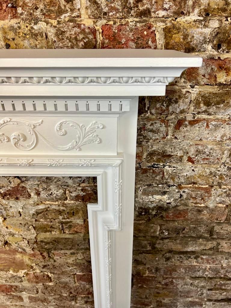 19th Century Hand Carved Timber Fireplace Mantlepiece For Sale at 1stDibs