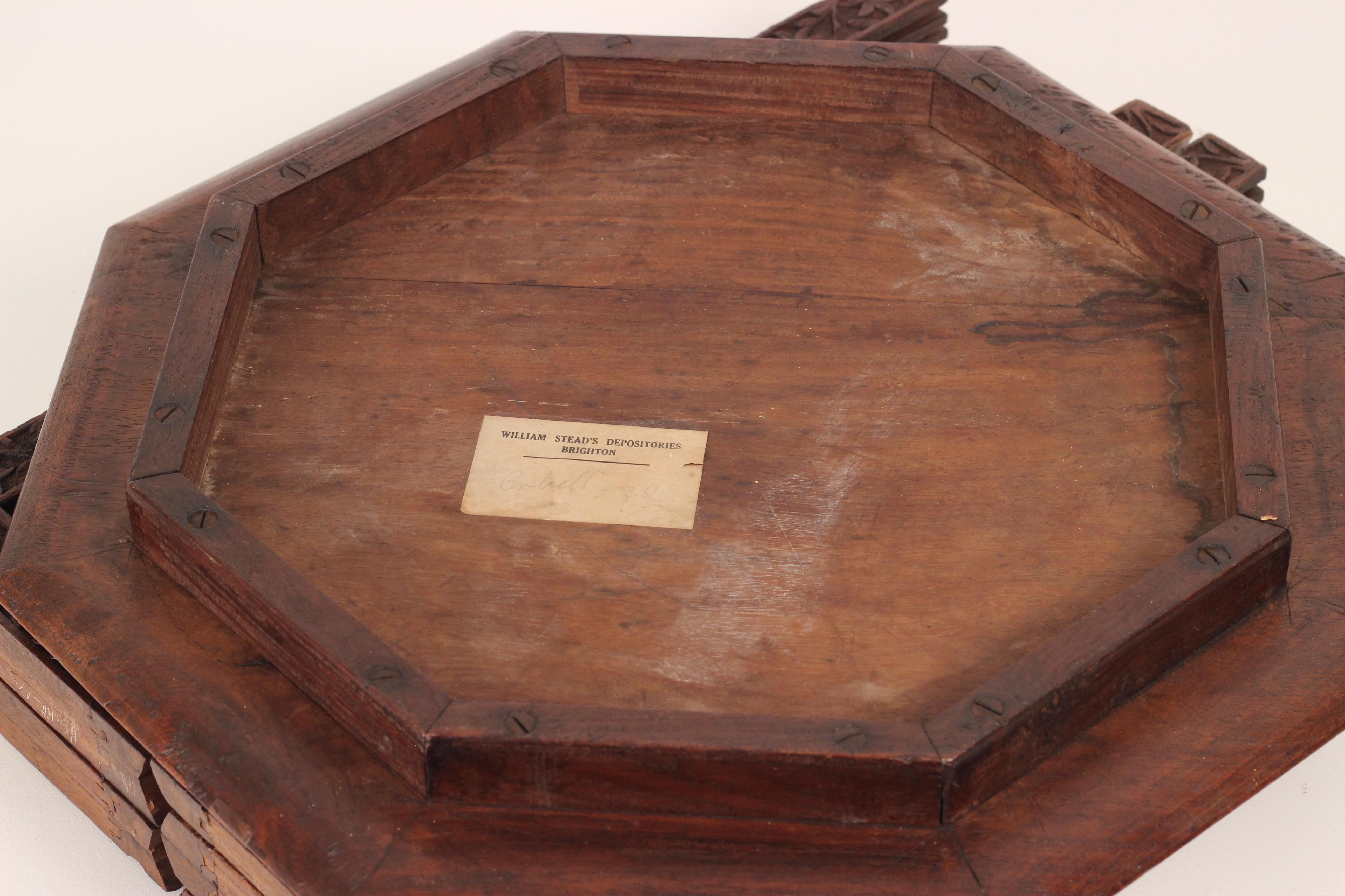 Boho Chic style 19th Century Hand Carved Wooden Moorish Octagonal Table 10