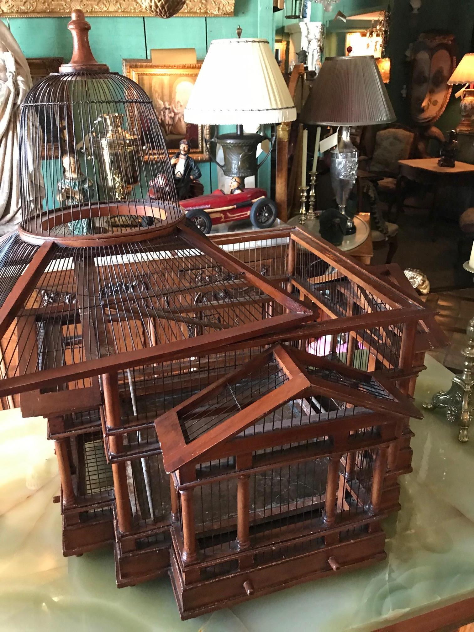 Victorian 19th C Handcrafted Birdcage Decorative Interior Design Element centerpiece LA CA