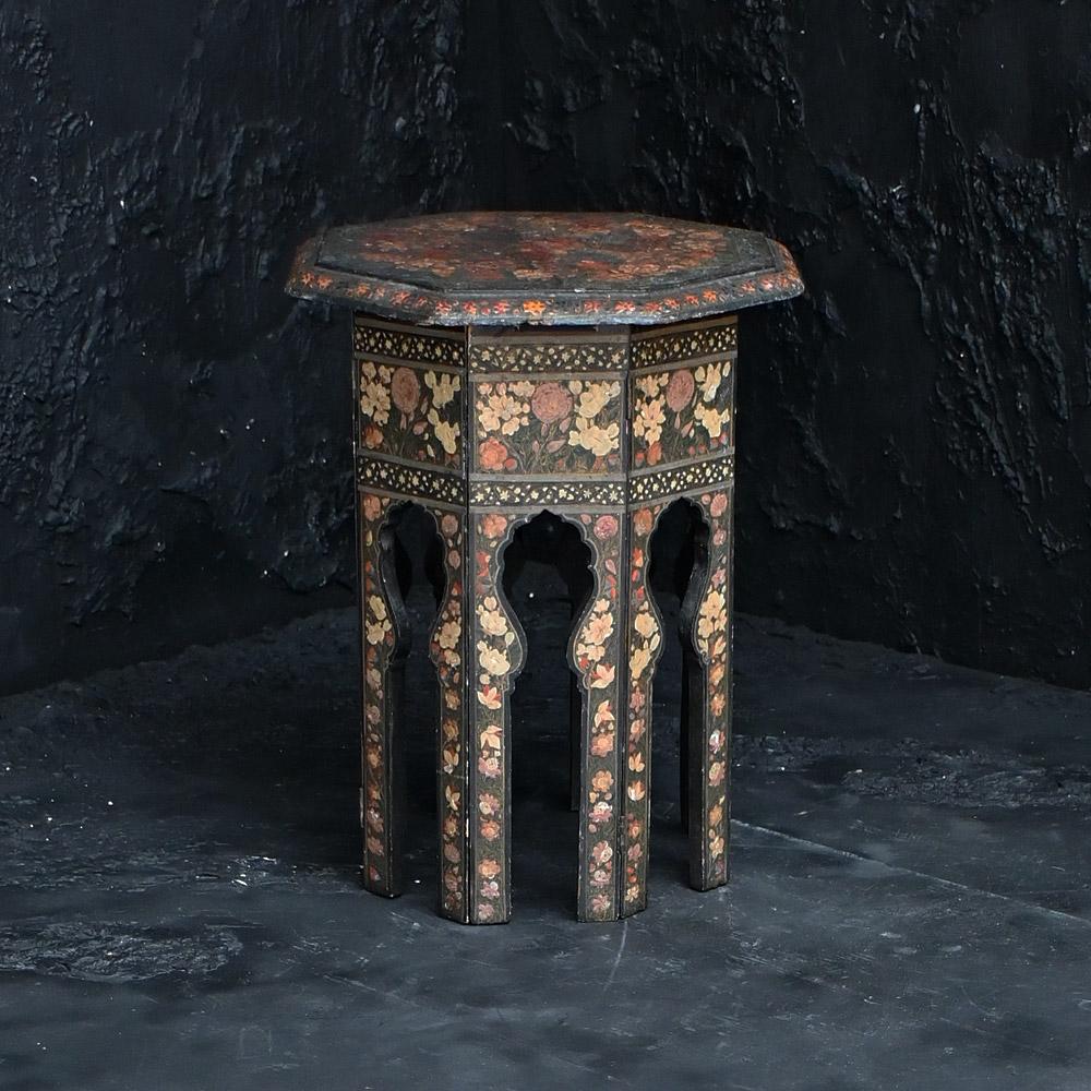 Pine 19th Century Hand Crafted Kashmiri Occasional Table
