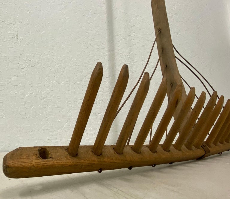 19th Century Handcrafted Leaf Rake For Sale at 1stDibs