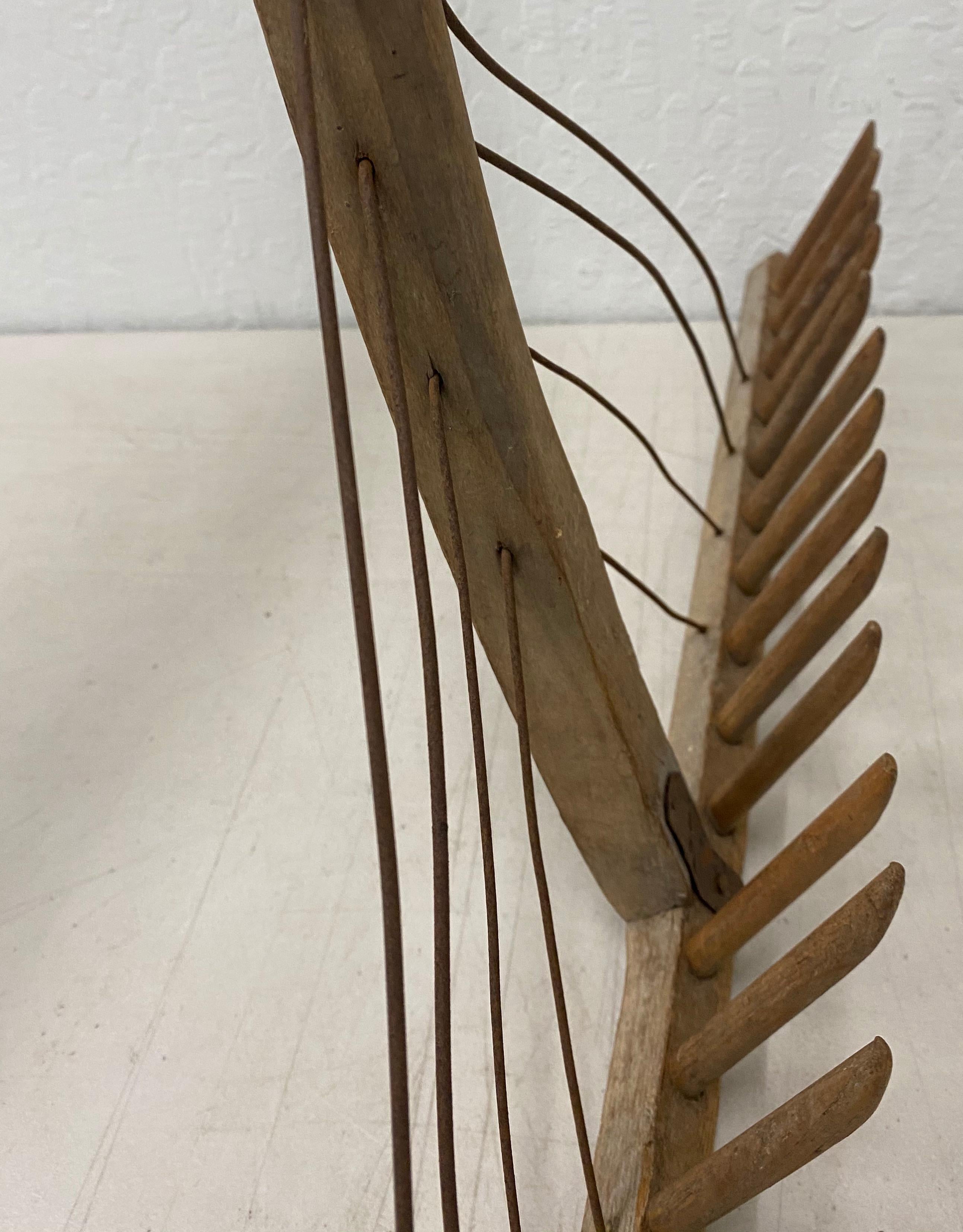 Hand-Crafted 19th Century Handcrafted Leaf Rake For Sale