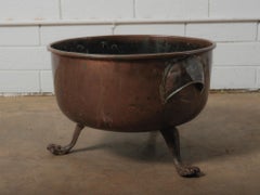 19th Century Hand-Forged Copper Vessel on Sculptural Paw Feet
