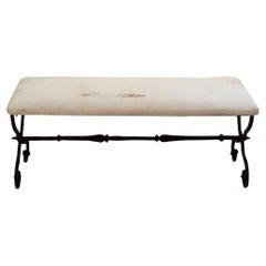 19th Century Hand Forged Iron Bench