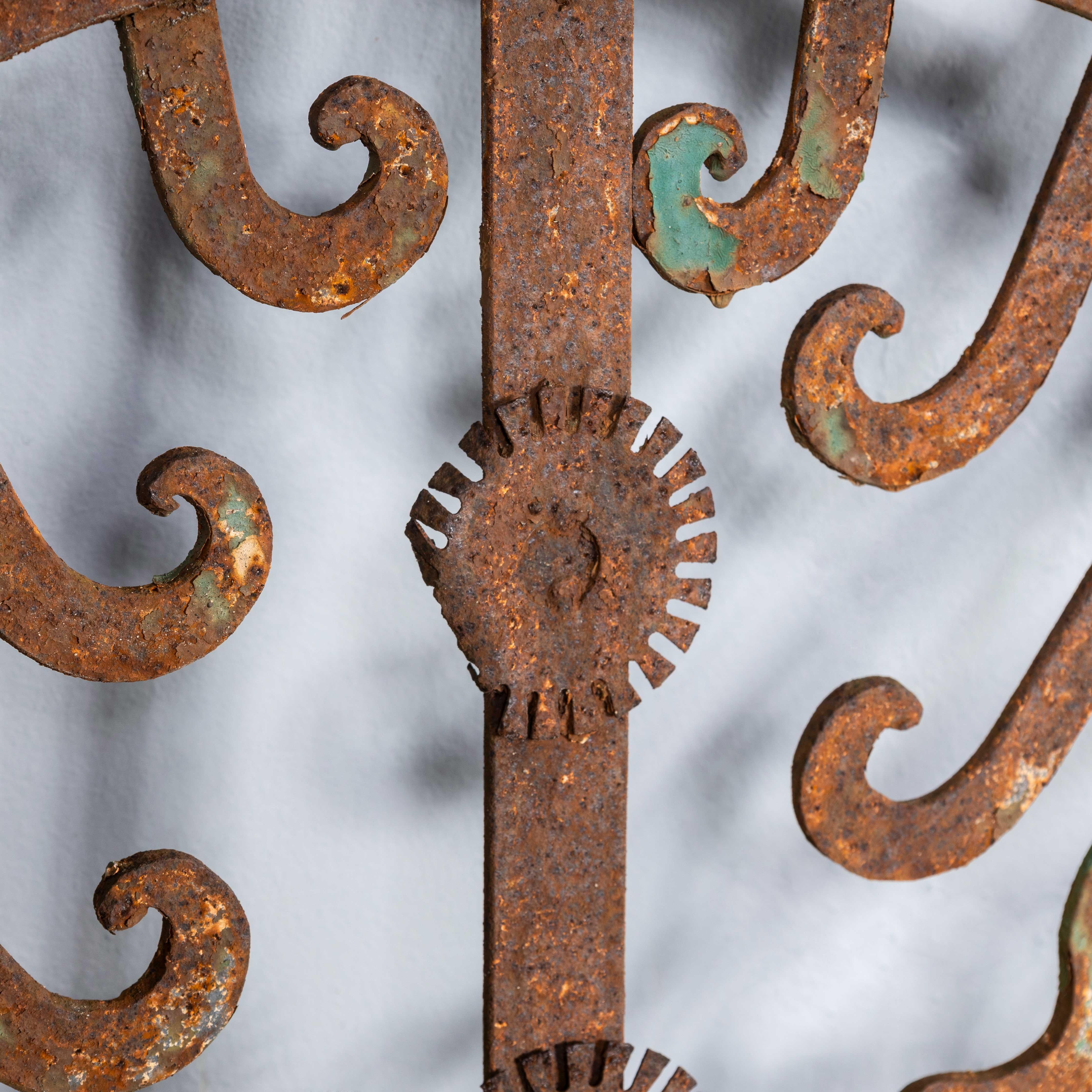 Arche de porte de portail en fer forgé à la main du 19ème siècle (1538) 4